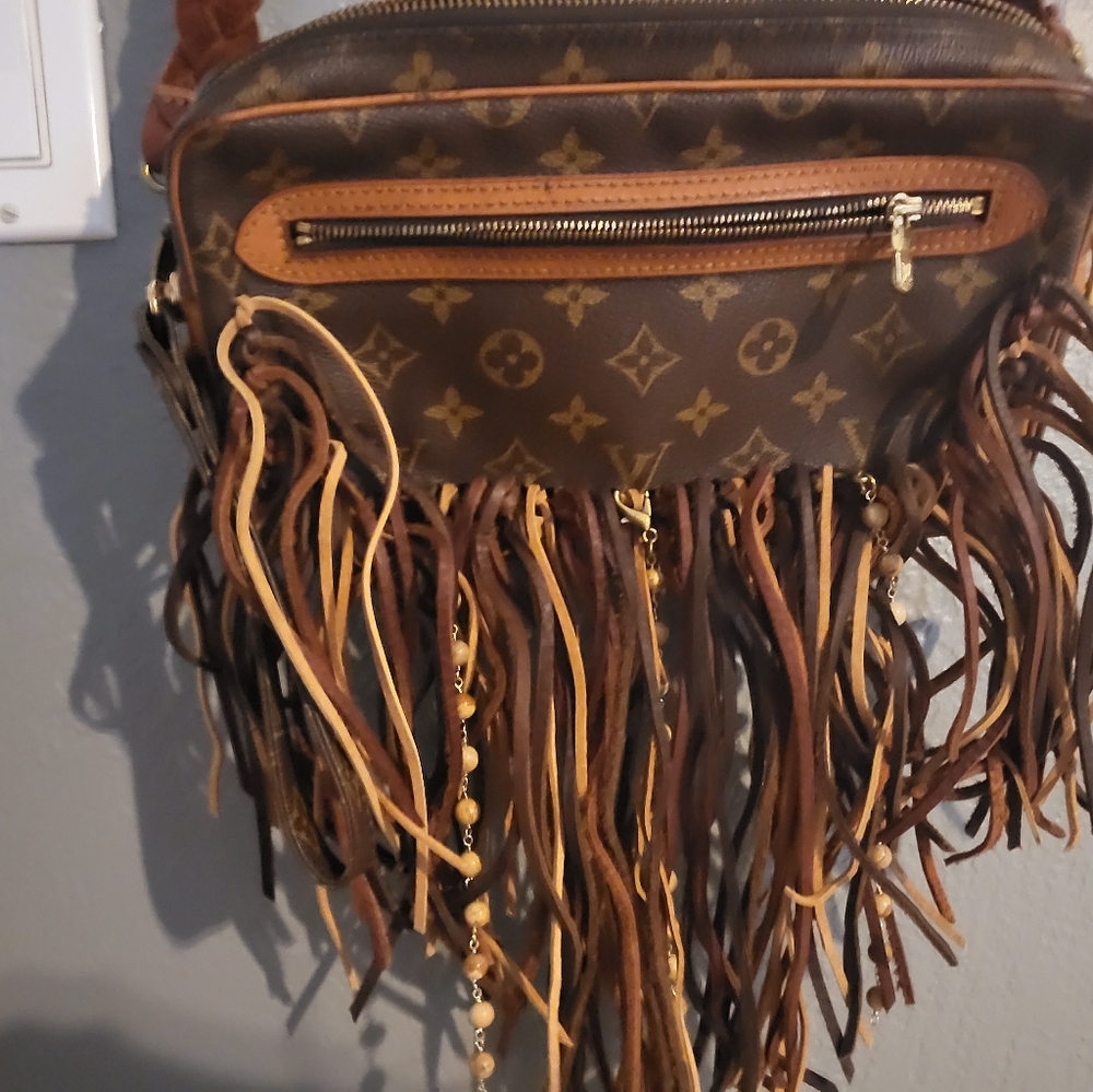 Louis Vuitton Crossbody revamped by Bohobags